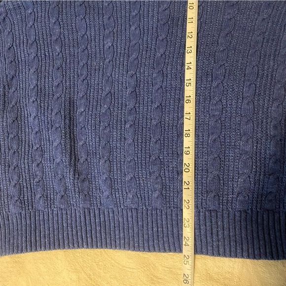 Vineyard Vines size Medium Cotton Linen Blend Cable Knit Fisherman Sweater - Picture 6 of 6